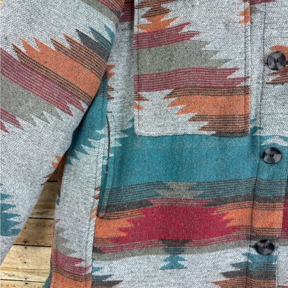 The Post Jacket Womens Medium Blue Southwestern Aztec Western Rodeo sz S/M - Picture 6 of 6